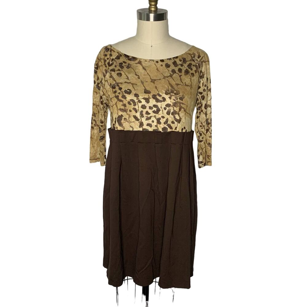 Rosie Pope Brown Bardot Maternity Dress Large
